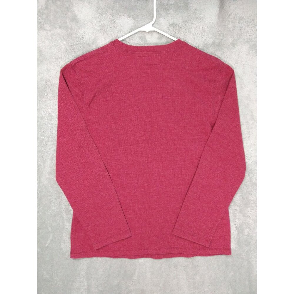 Lucky Brand Men's Red Heather Long Sleeve Graphic Crew Tee - Picture 2 of 7